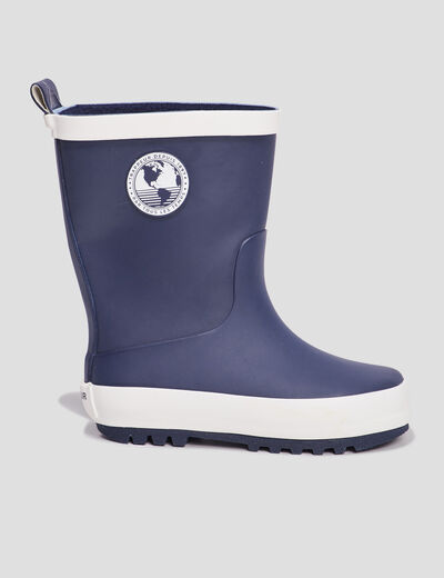 Bottes de pluie Trappeur bleu marine garçon