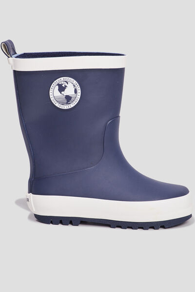 Bottes de pluie Trappeur bleu marine garçon