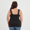 Débardeur bretelles larges col en V noir femme grande taille