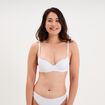 Soutien-gorge push-up microfibre blanc femme