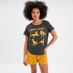 Ensemble pyjama short Le Roi lion gris foncé femme