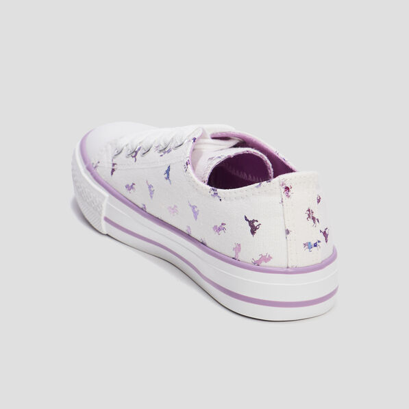 tennis en toile a lacets creeks blanc fille Tennis en toile à lacets Creeks blanc fille