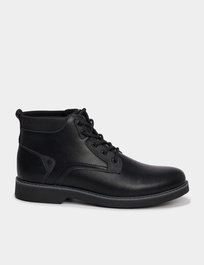 Bottines &agrave; lacets noir homme