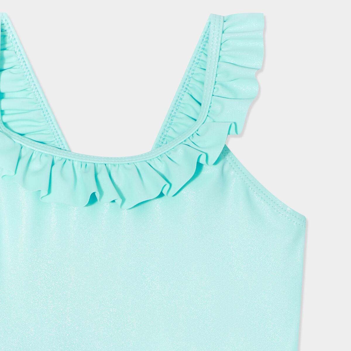 Maillot de bain 1 pi&egrave;ce &agrave; paillettes vert fille