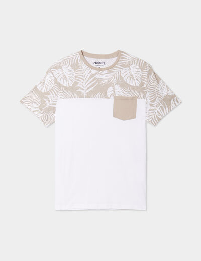 T-shirt à manches courtes 1 poche Creeks gris clair homme