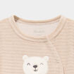 Dors-bien velours manches longues beige b&eacute;b&eacute;
