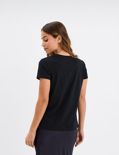 T-shirt Étrange Noël Monsieur Jack noir femme