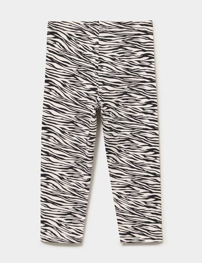 Legging 3/4 &eacute;lastiqu&eacute; coton ecru fille