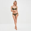Soutien-gorge emboîtant en dentelle vert kaki femme