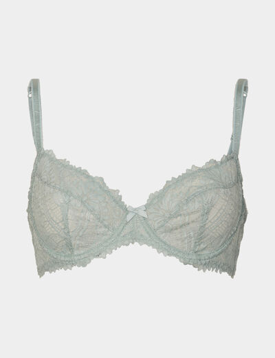 Soutien-gorge emboîtant dentelle vert clair femme