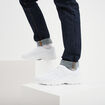 Baskets plates running élastiquées blanc homme