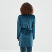Peignoir velours ceinturé Miniato bleu canard femme