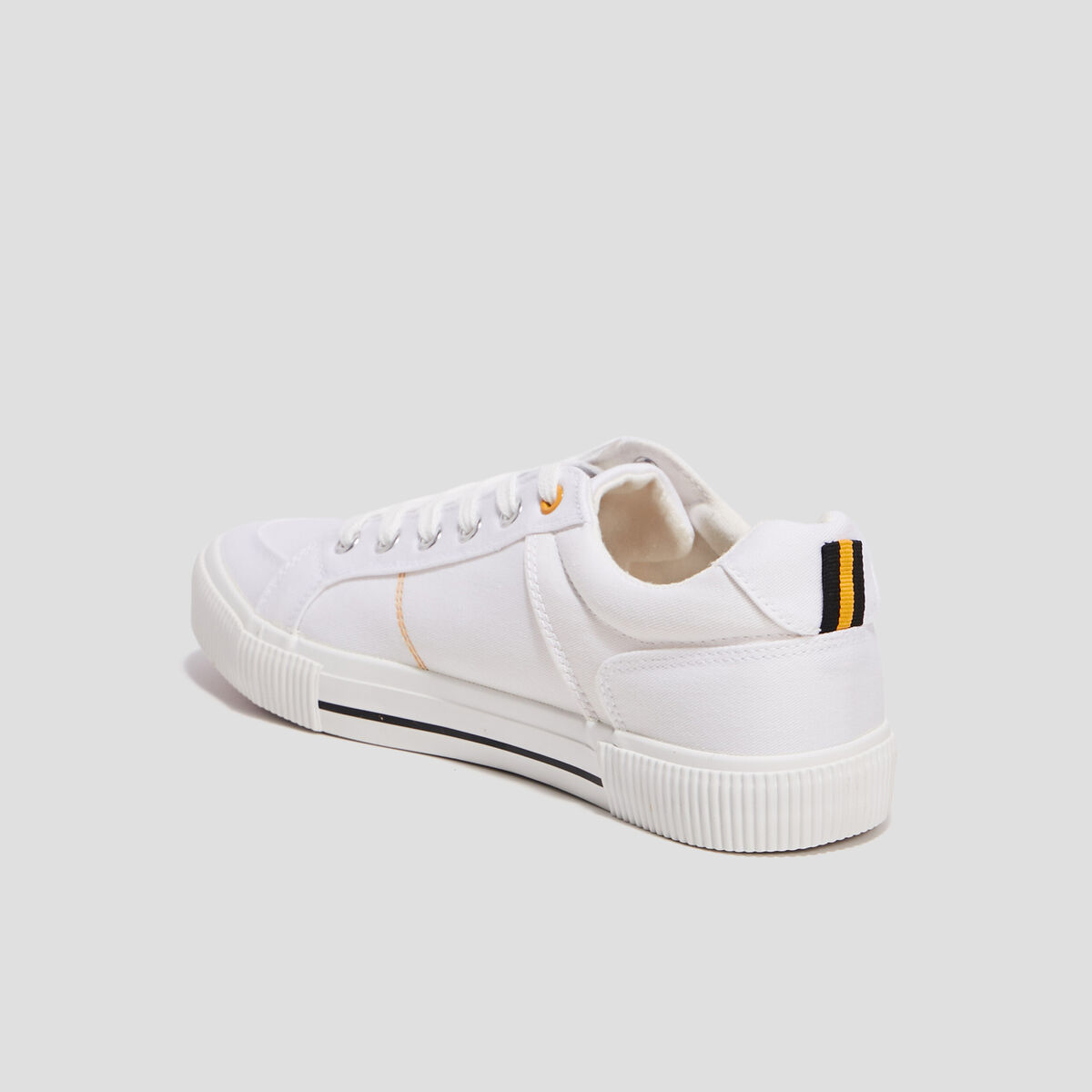 Tennis à lacets blanc homme
