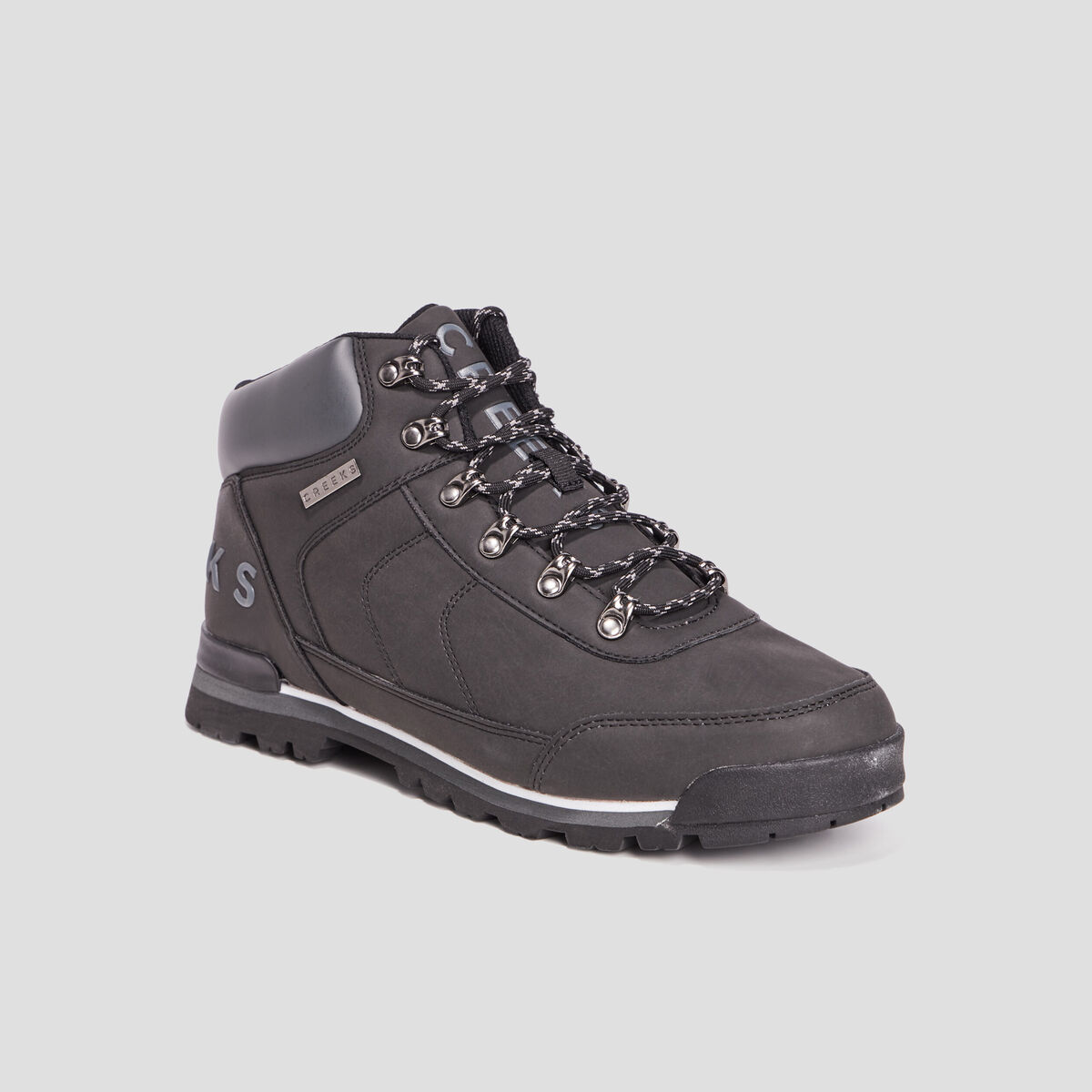 Bottines montantes lac&eacute;es noir homme