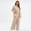 Veste blazer droite beige femme