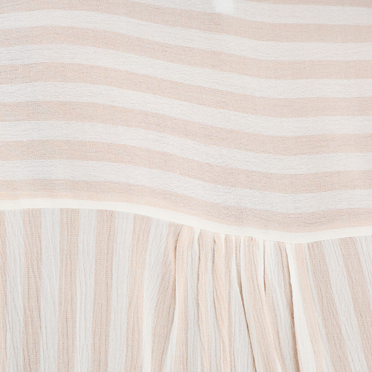 Blouse col en V manches courtes beige femme grande taille