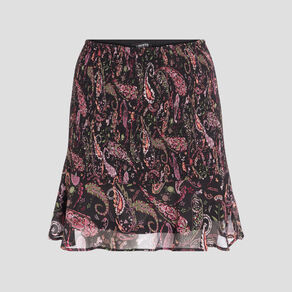 jupe evasee courte volantee noir femme Jupe évasée courte volantée noir femme