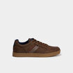 Baskets &agrave; lacets marron homme
