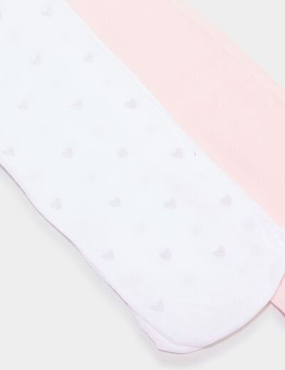 Lot 2 collants blanc fille