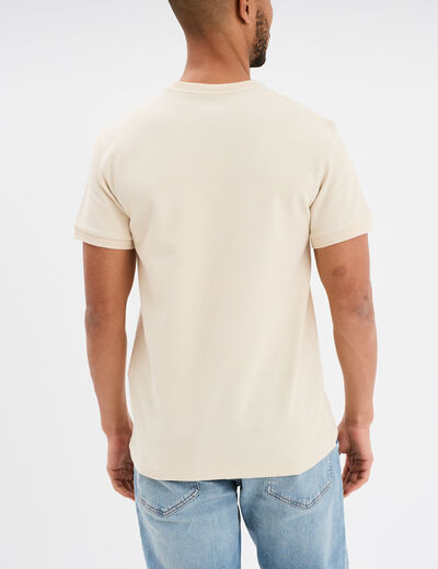 T-shirt manches courtes ecru homme
