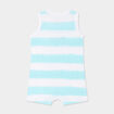 Combishort sans manches coton bleu turquoise bébé garçon