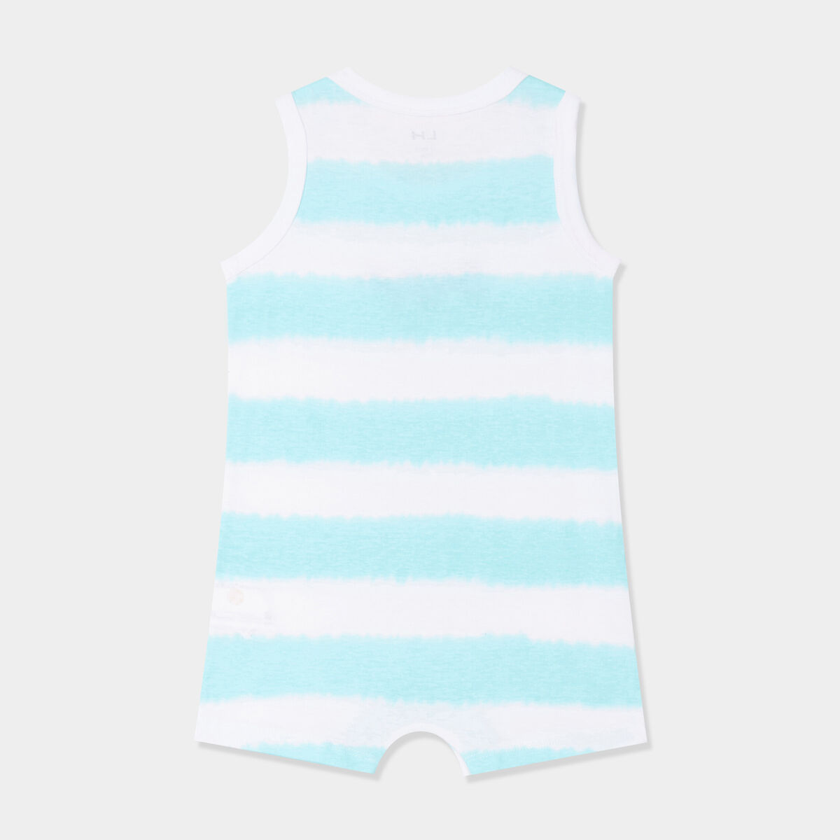 Combishort sans manches coton bleu turquoise bébé garçon