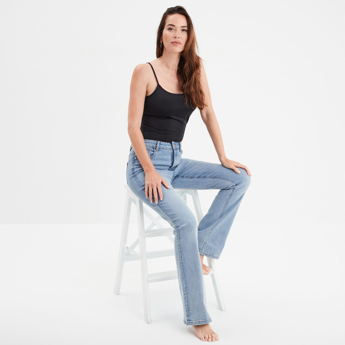 Débardeur soutien-gorge intégré noir femme