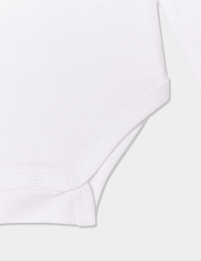Lot 5 bodies US manches longues coton blanc bébé