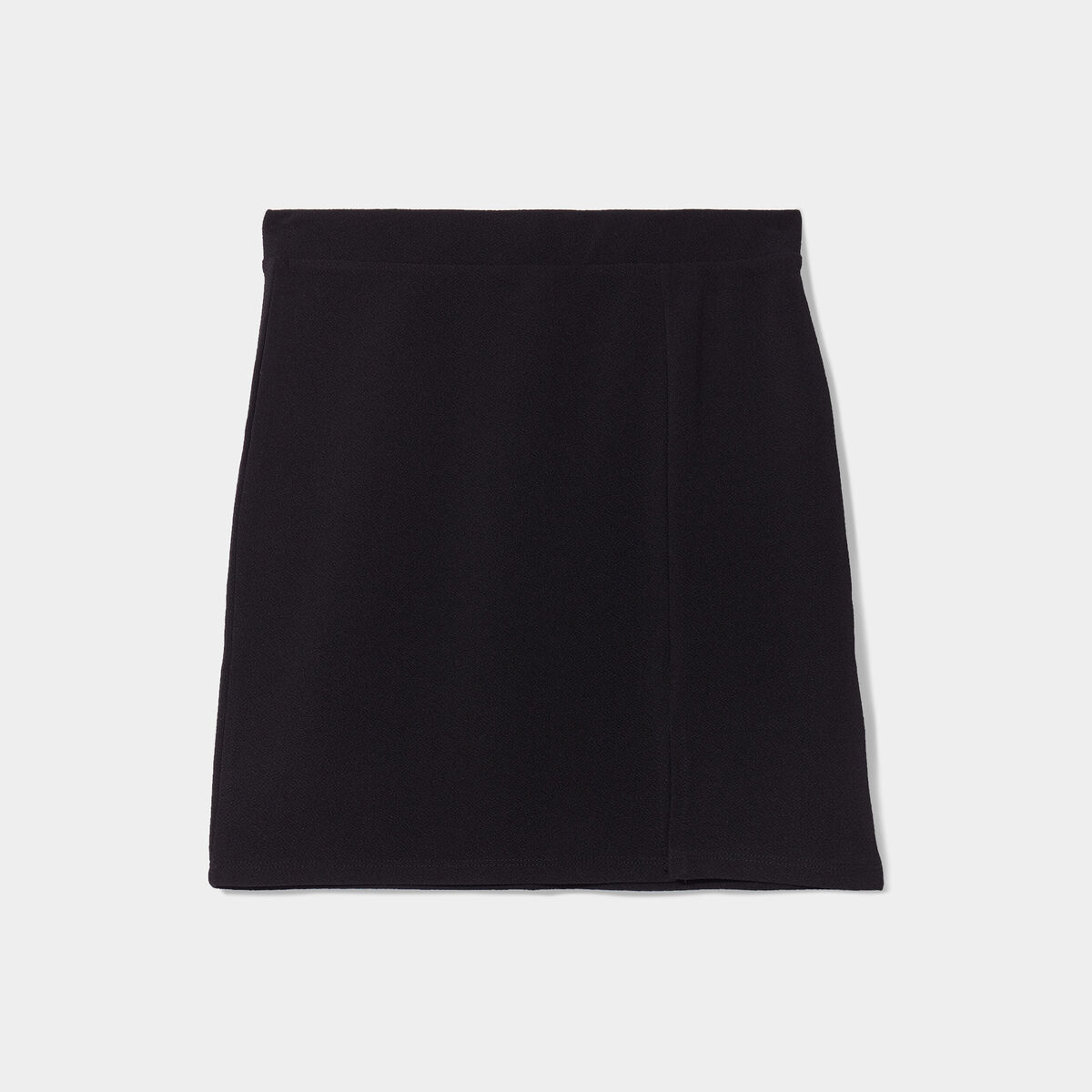 Jupe courte ajust&eacute;e fendue noir femme