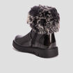 Bottines zippées vernies noir fille