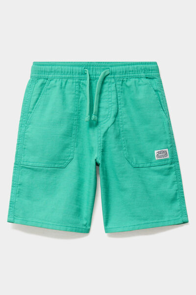 Bermuda regular taille &eacute;lastiqu&eacute;e coton vert menthe gar&ccedil;on