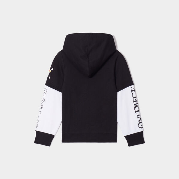Sweat à capuche hoodie One Piece Luffy noir garçon