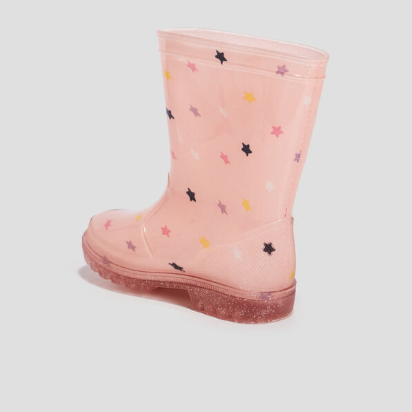 bottes de pluie imprime etoile rose fille Bottes de pluie imprimé étoile rose fille