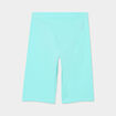 Short cycliste coton taille &eacute;lastiqu&eacute;e bleu turquoise fille