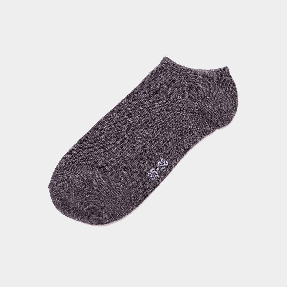 Lot 5 paires chaussettes invisibles gris mixte