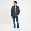 Surchemise manches longues bleu marine homme