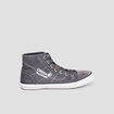 Baskets montantes à lacets gris homme