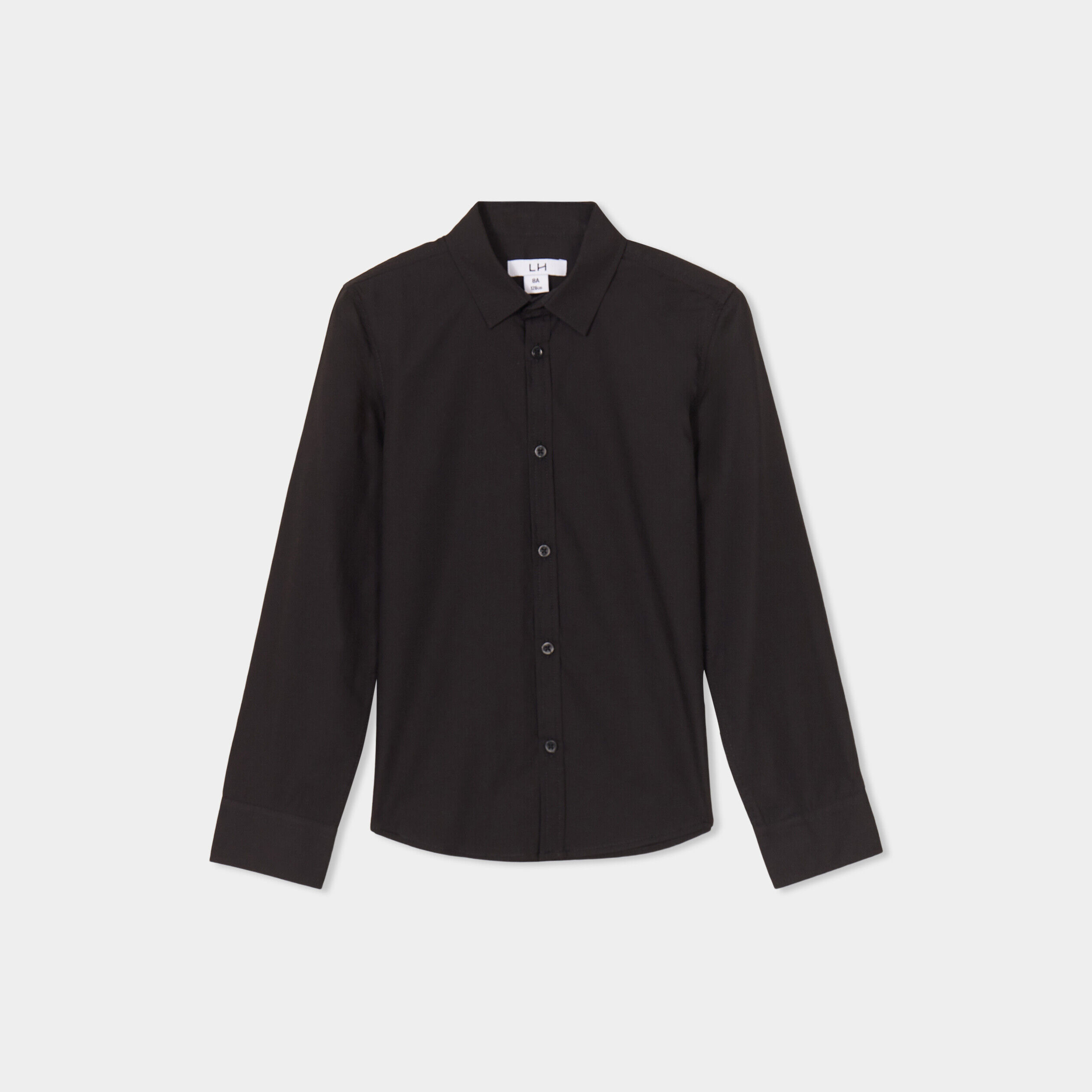 Chemise manches longues noir garçon LH