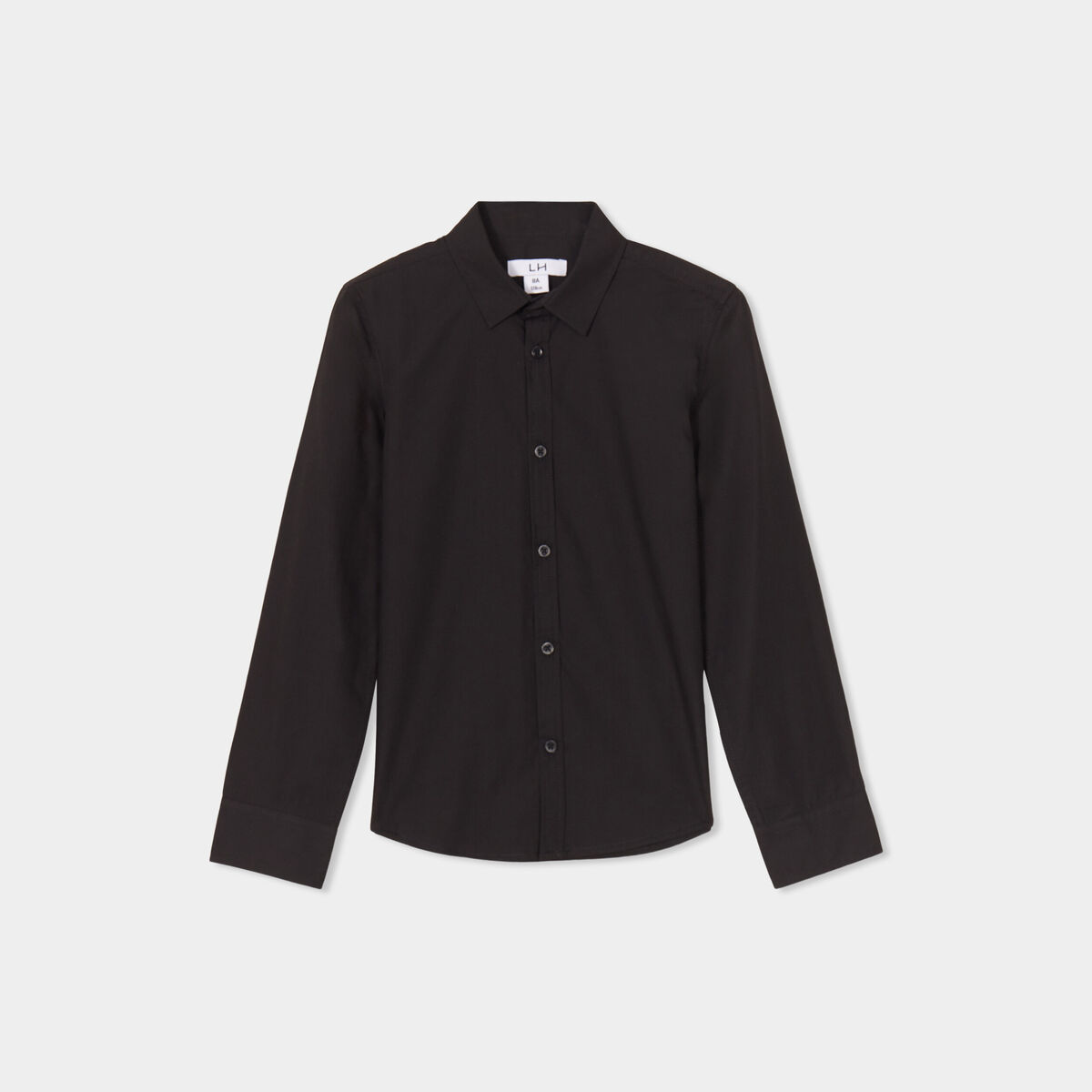 Chemise manches longues noir garçon