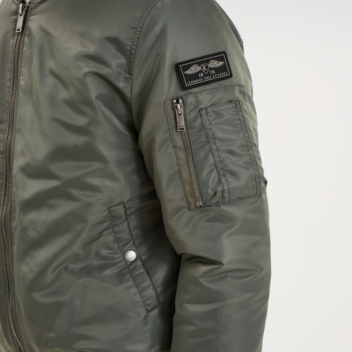 Blouson bomber d&eacute;perlant Liberto gris homme