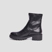 Bottines ranger crant&eacute;es bout rond noir femme