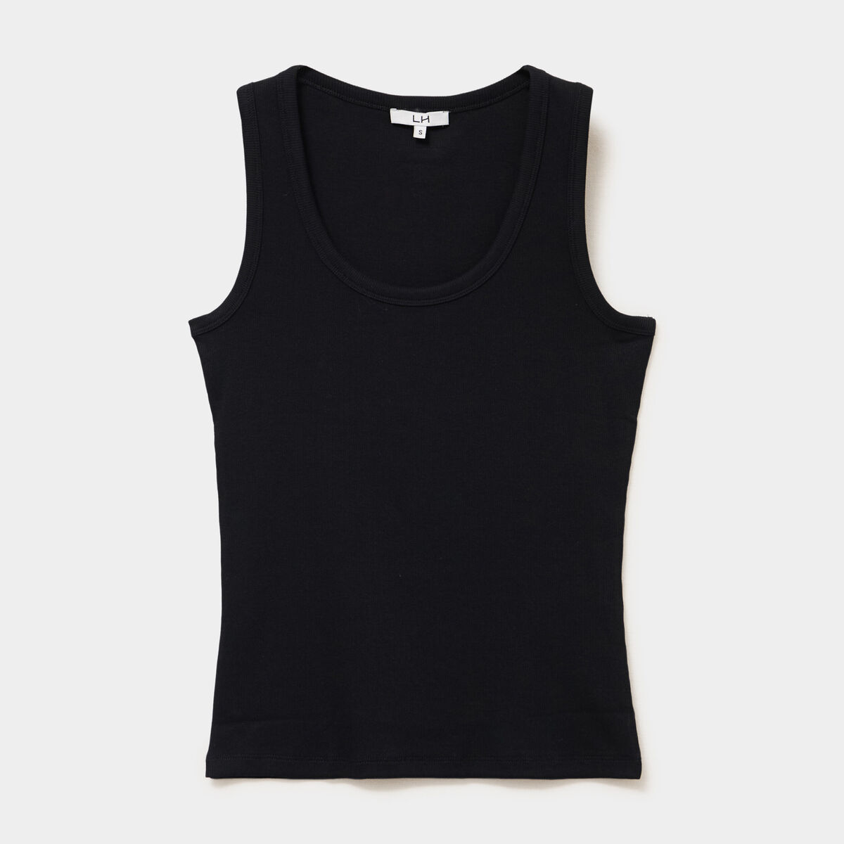 D&eacute;bardeur ajust&eacute; col rond coton noir femme