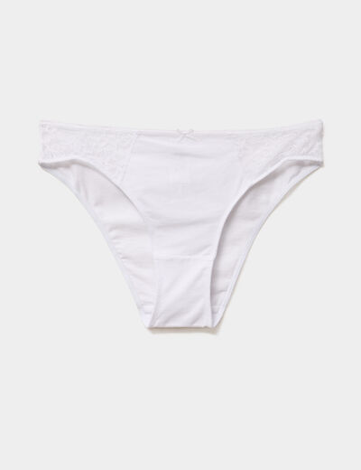 Culotte coton majoritaire blanc femme