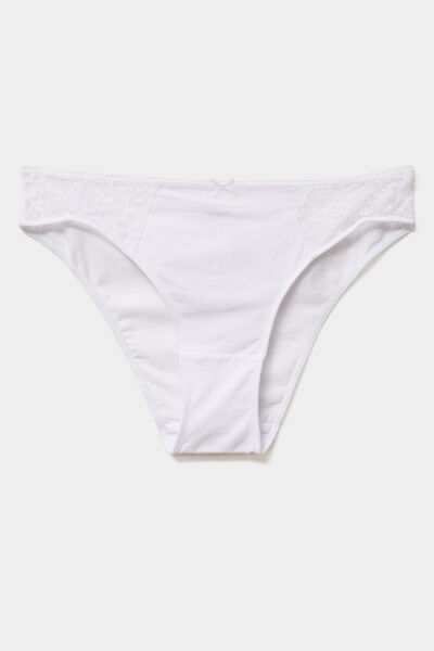 Culotte coton majoritaire blanc femme