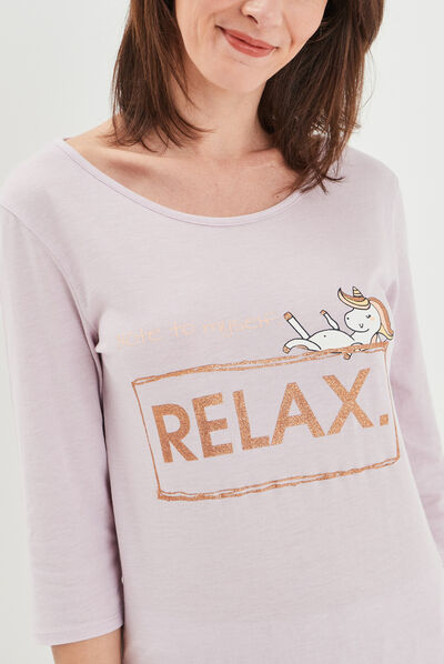 Ensemble pyjama 2 pièces parme femme
