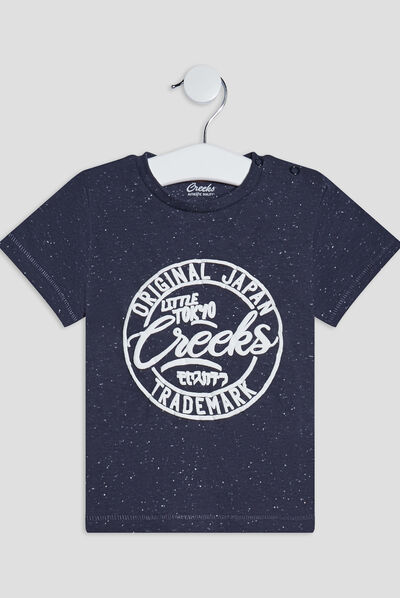 T-shirt manches courtes Creeks bleu marine bébé garçon