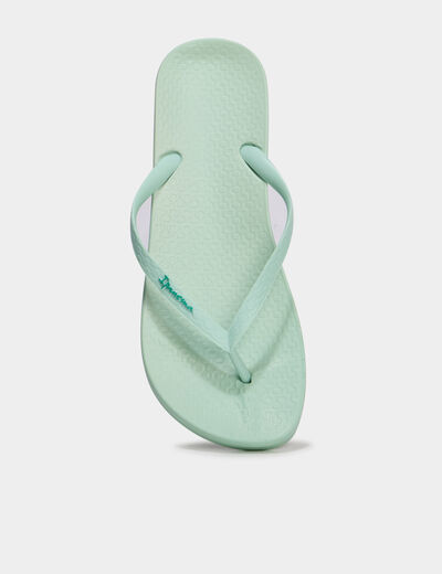 Tongs vert pastel femme