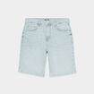 Bermuda en jean droit coton denim bleach homme