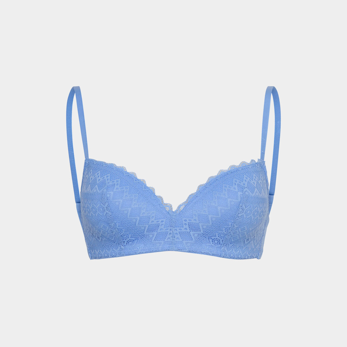 Soutien-gorge triangle dentelle bleu lavande femme