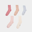 Lot 5 paires chaussettes coton multicolore femme